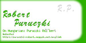 robert puruczki business card